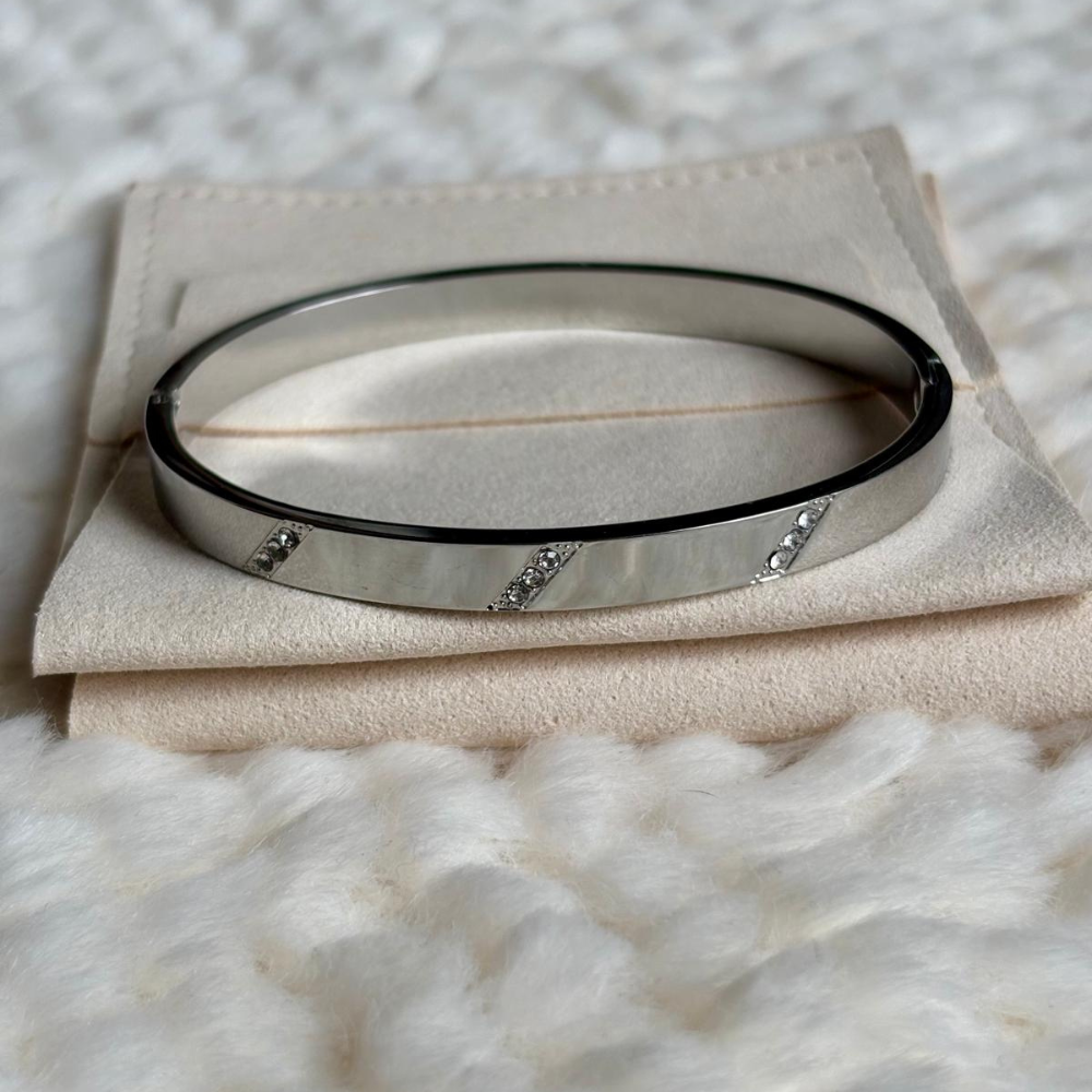 Irina | Bracelet jonc fin à strass