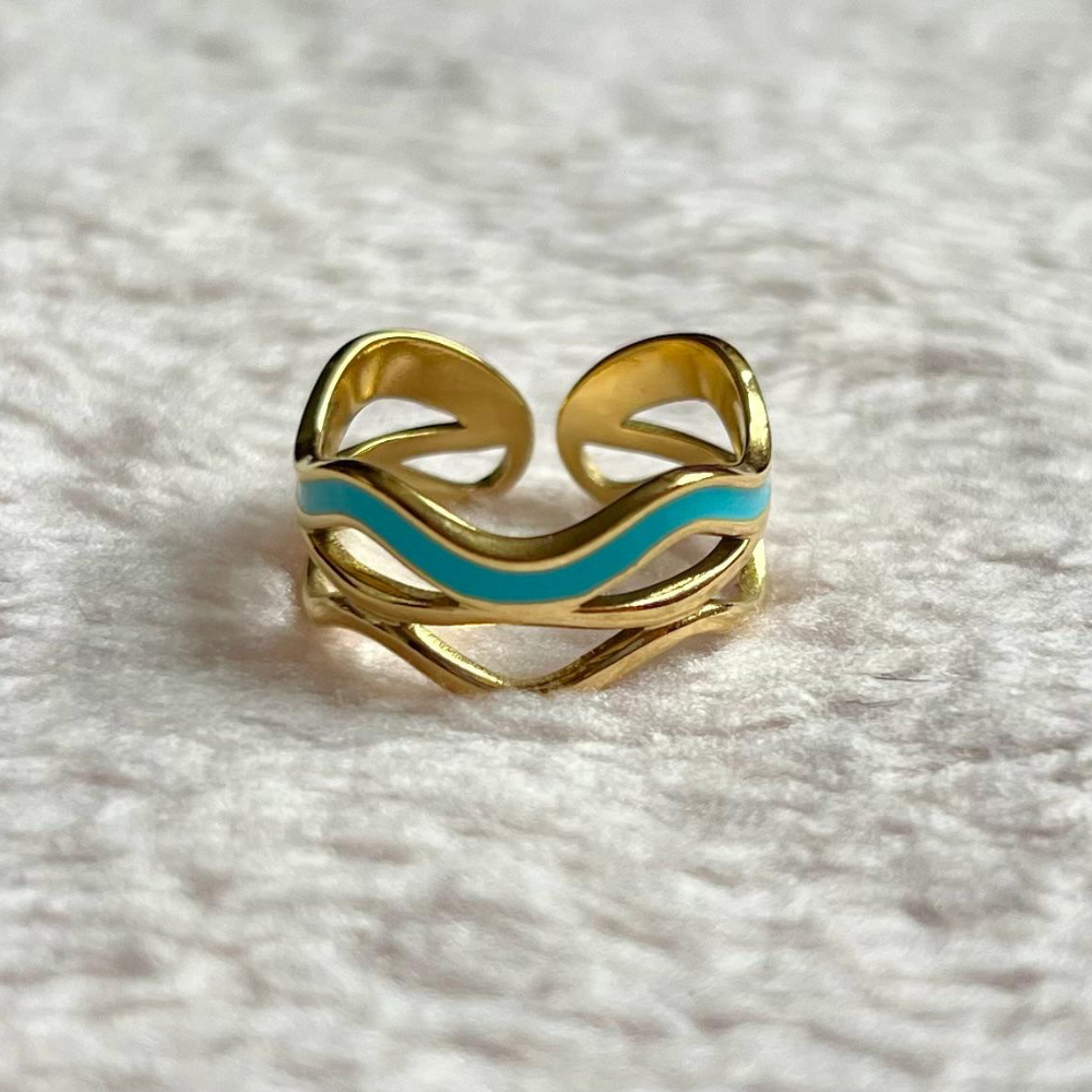 Monster | Bague colorée zig zag