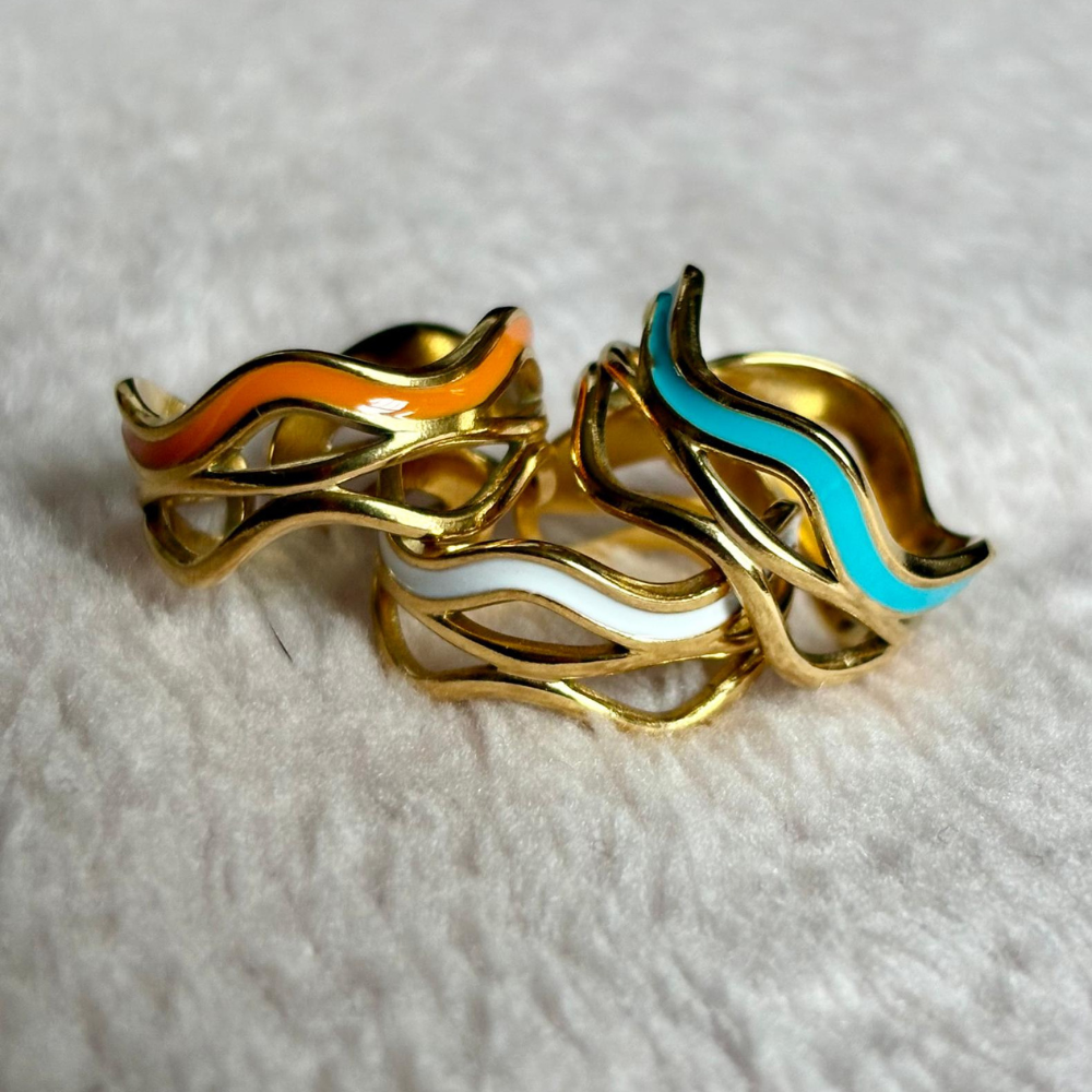 Monster | Bague colorée zig zag