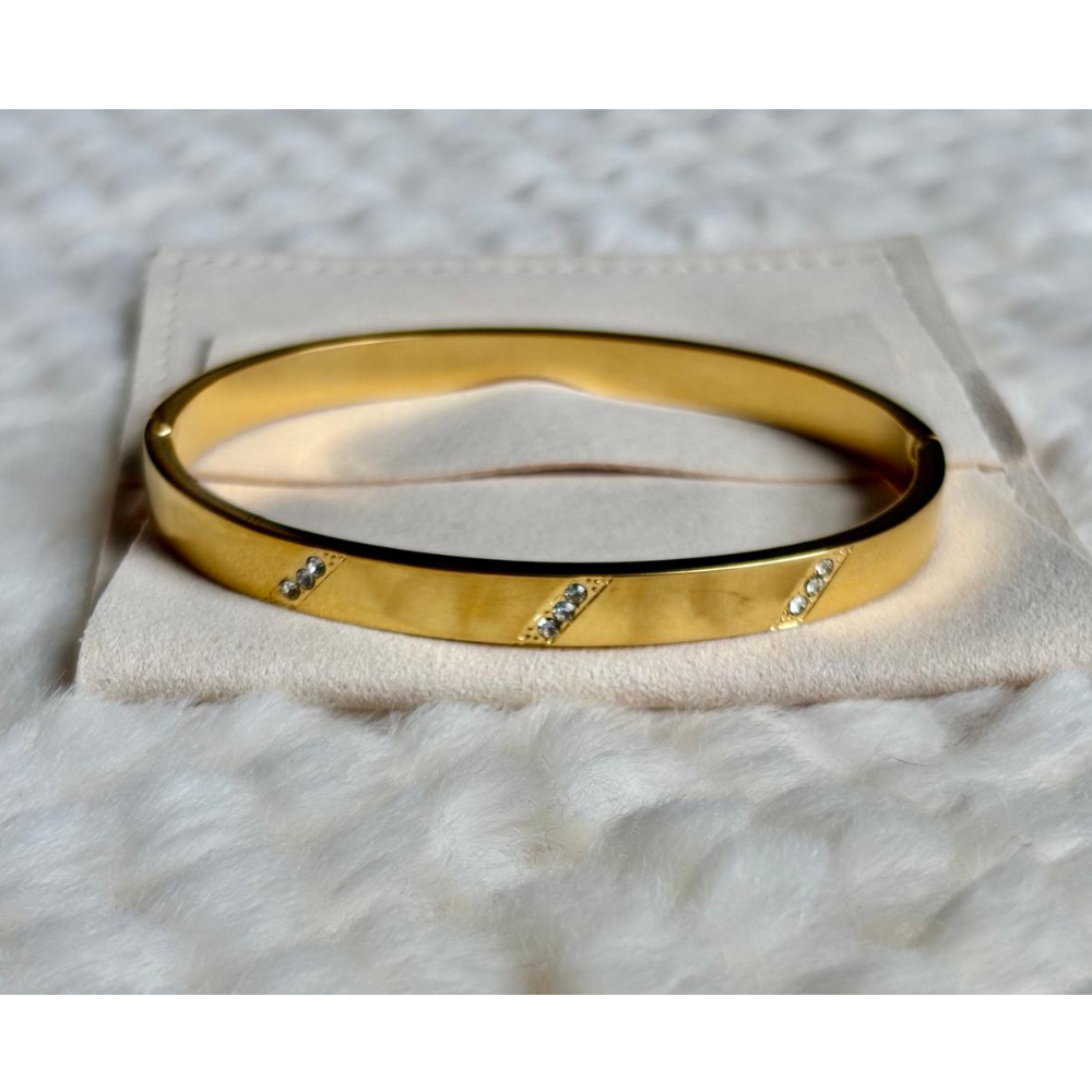 Irina | Bracelet jonc fin à strass