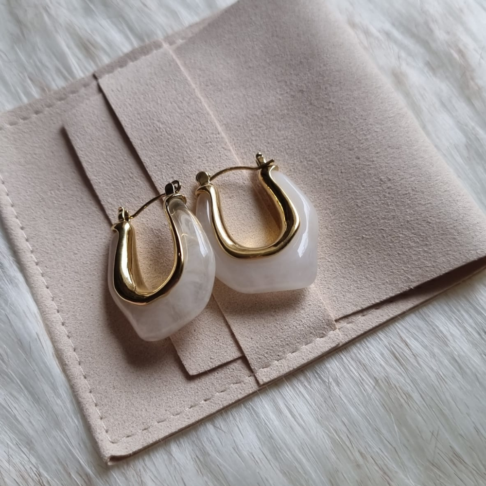 Aurore | Boucles d'oreilles colorées pierre