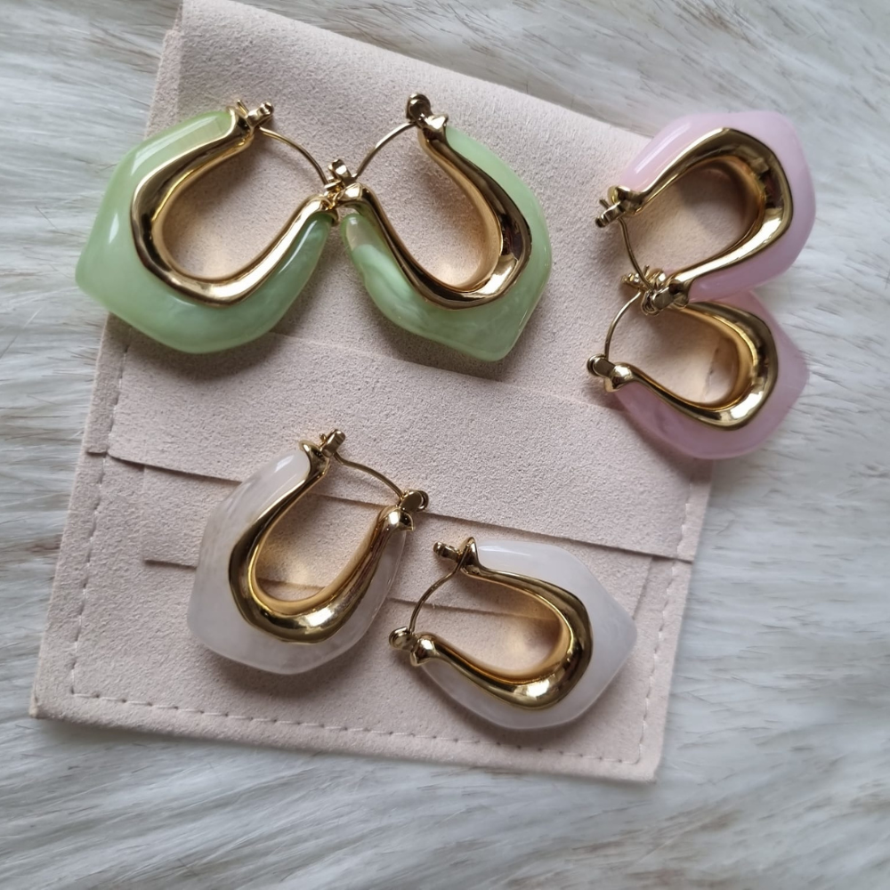 Aurore | Boucles d'oreilles colorées pierre