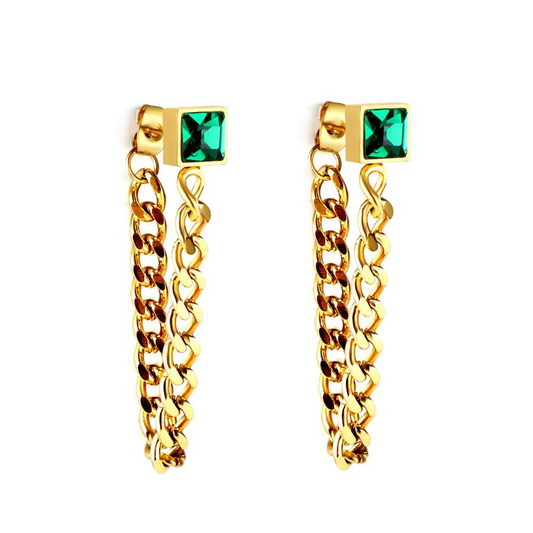 Layla | Boucles d'oreilles pendantes à chaines